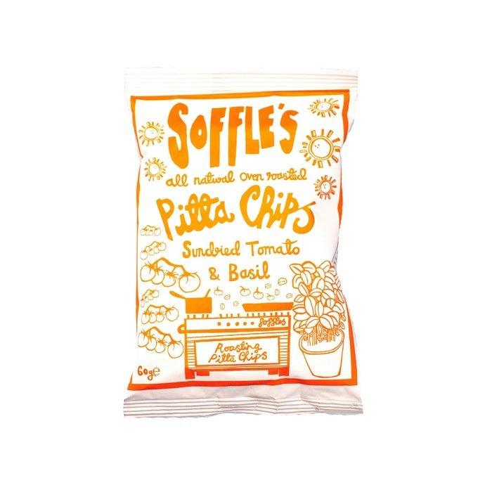 Soffles - Sundried Tomato & Basil Pitta Chips 15 x 60g - Chefs For Foodies