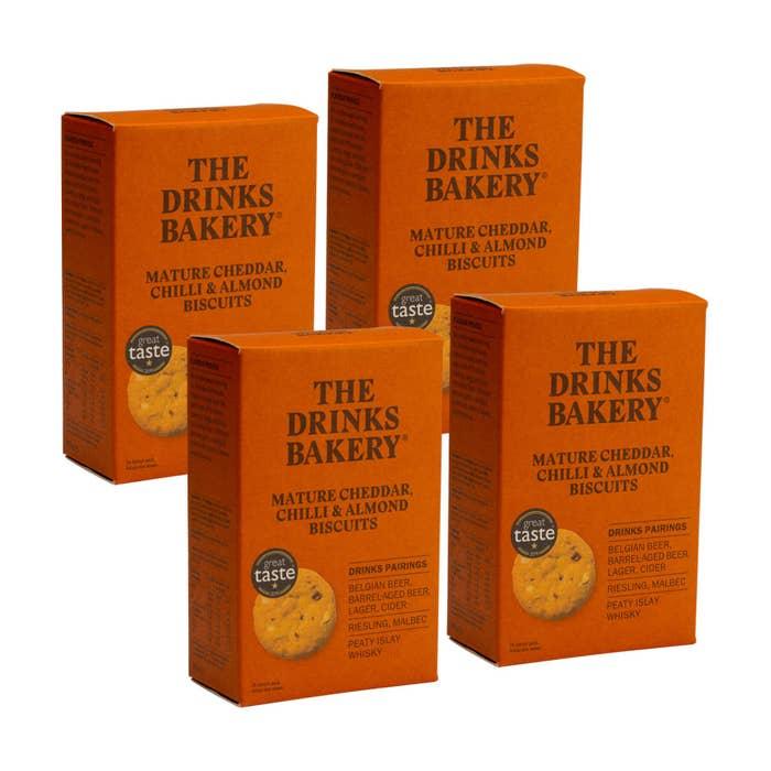 The Drinks Bakery - Mature Cheddar, Chilli & Almond Biscuits 110g-6