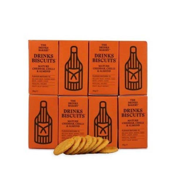 The Drinks Bakery - Mature Cheddar, Chilli & Almond Biscuits 36g-3