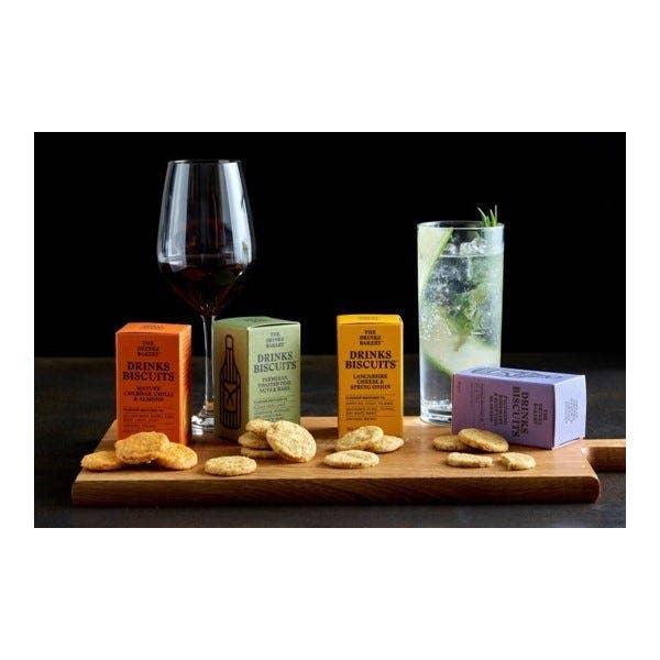 The Drinks Bakery - Parmesan, Toasted Pine Nuts & Basil Biscuits 4 x 110g - Chefs For Foodies
