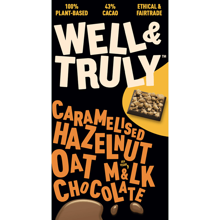 Well&Truly - Caramelised Hazelnuts Oat M&Lk Chocolate Bar 90g-2