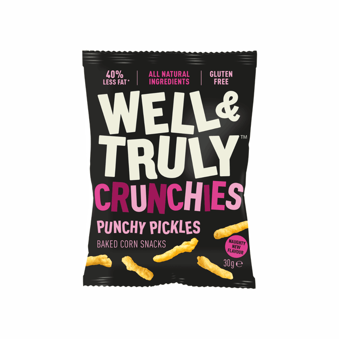 Well&Truly - Punchy Pickled Crunchies Baked Corn Snacks Bag 30g - Chefs For Foodies