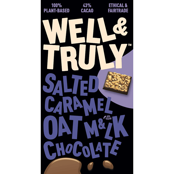 Well&Truly - Salted Caramel Oat M&Lk Chocolate Bar 90g-2